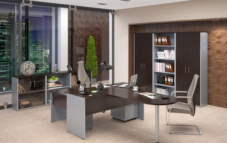 Офисный комплект мебели IMAGO - рабочее место, шкафы для документов в Липецке - изображение 3